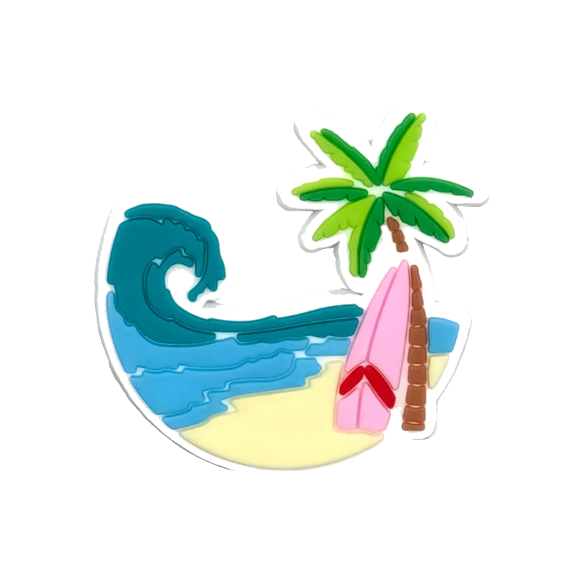 1pc Summer Vibes Shoe Charm – Beach-Themed Clog Accessory for Men, Women & Kids
