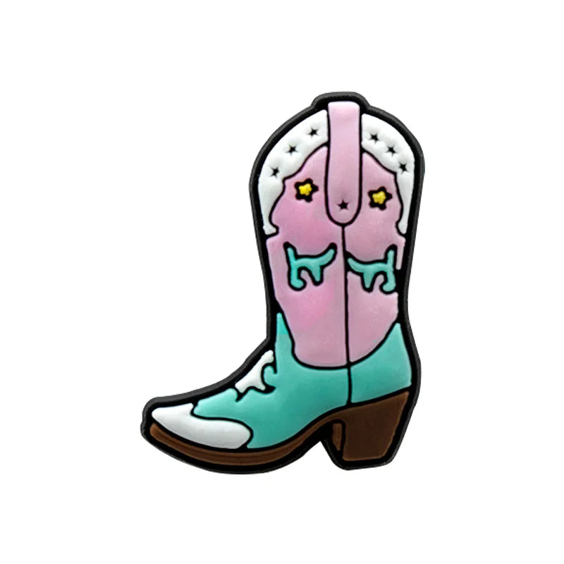 CharmStep Western Vibes Shoe Charms – 1/11pc Cowgirl & Cactus Set for Clogs