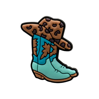 CharmStep Western Vibes Shoe Charms – 1/11pc Cowgirl & Cactus Set for Clogs